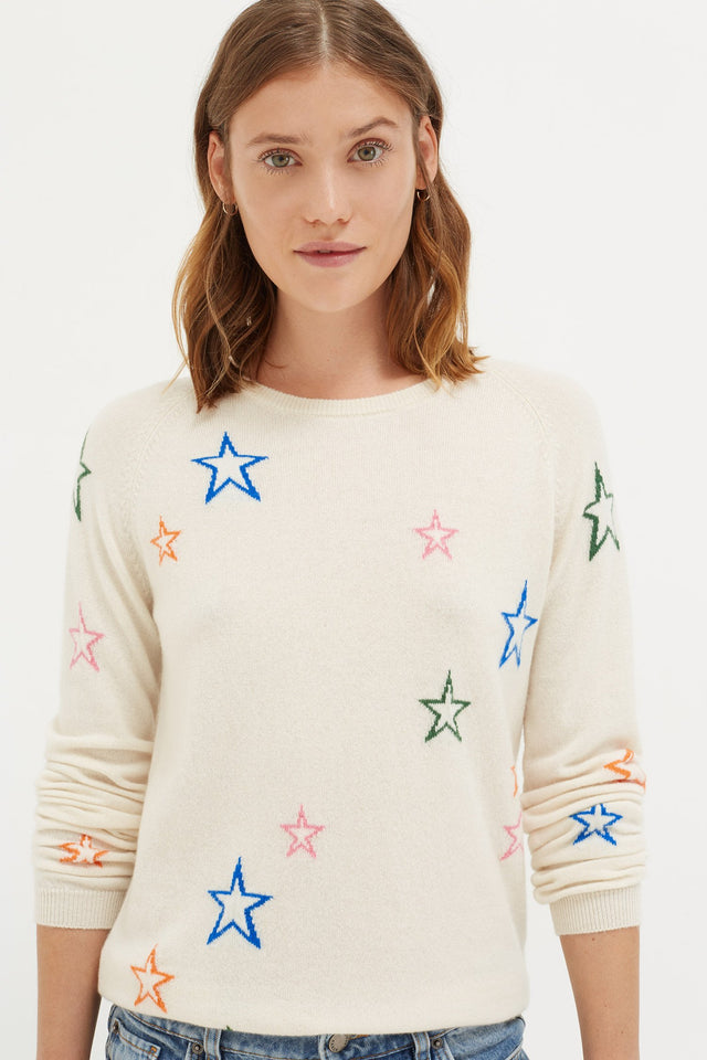 Cream Star Sweater image 1