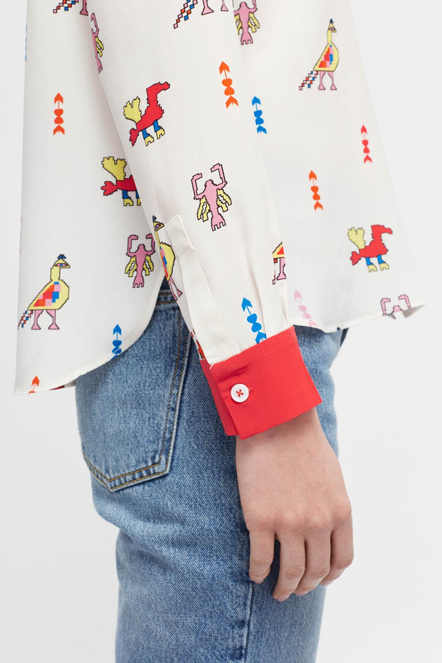 Ivory Aztec Classic Shirt image 5