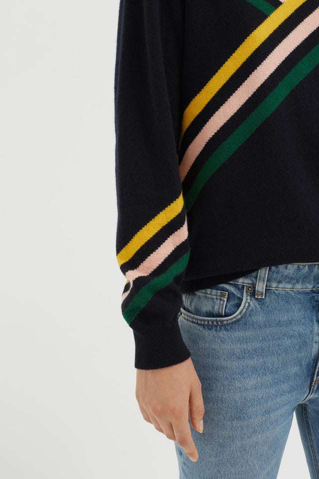 Navy Adagio Cashmere Sweater image 5