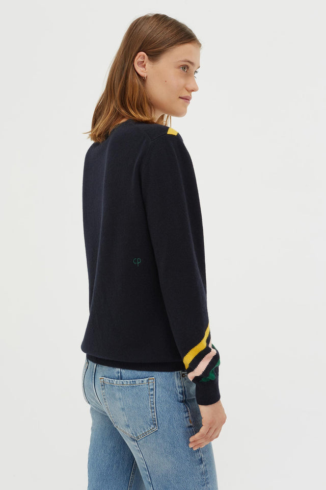 Navy Adagio Cashmere Sweater image 4