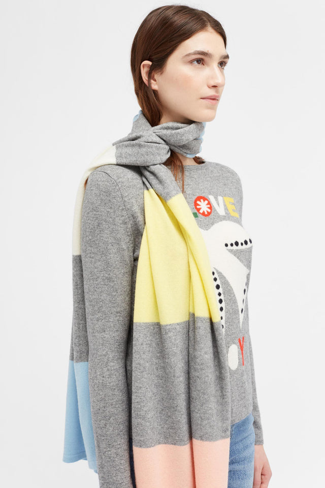 Grey Colour Block Scarf image 2