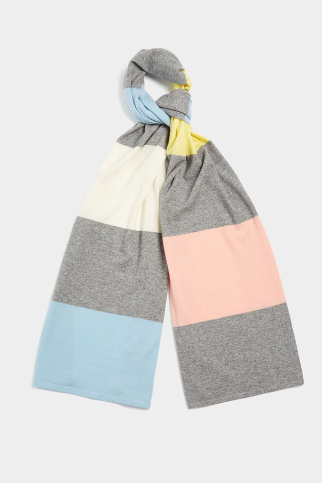 Grey Colour Block Scarf image 1