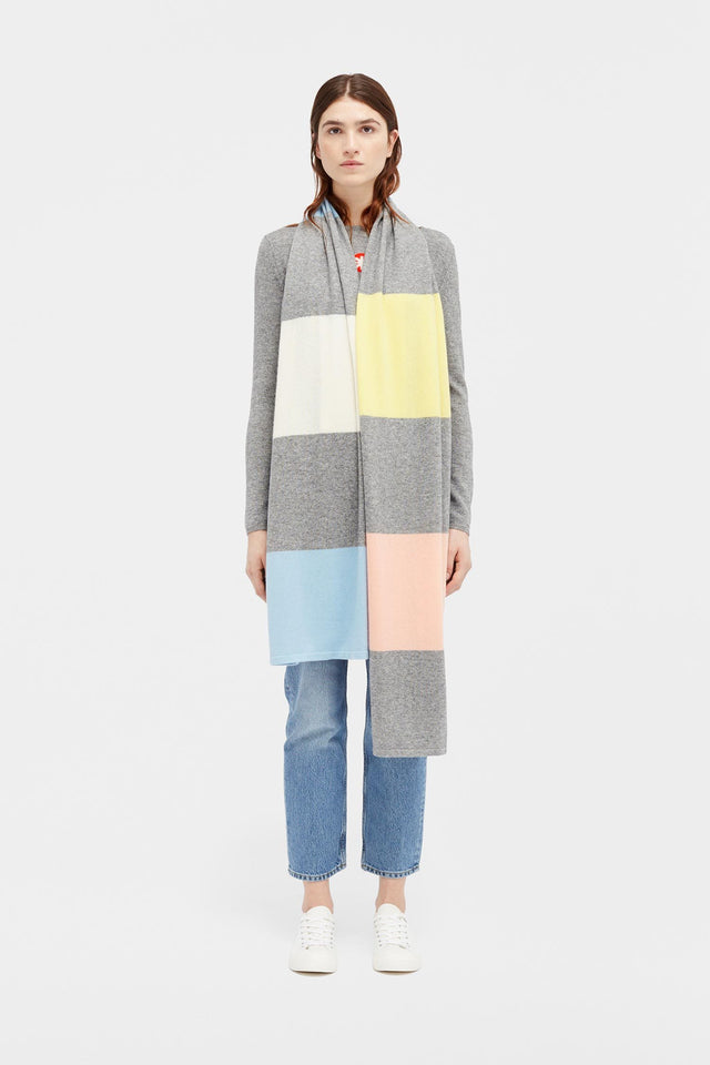 Grey Colour Block Scarf image 3