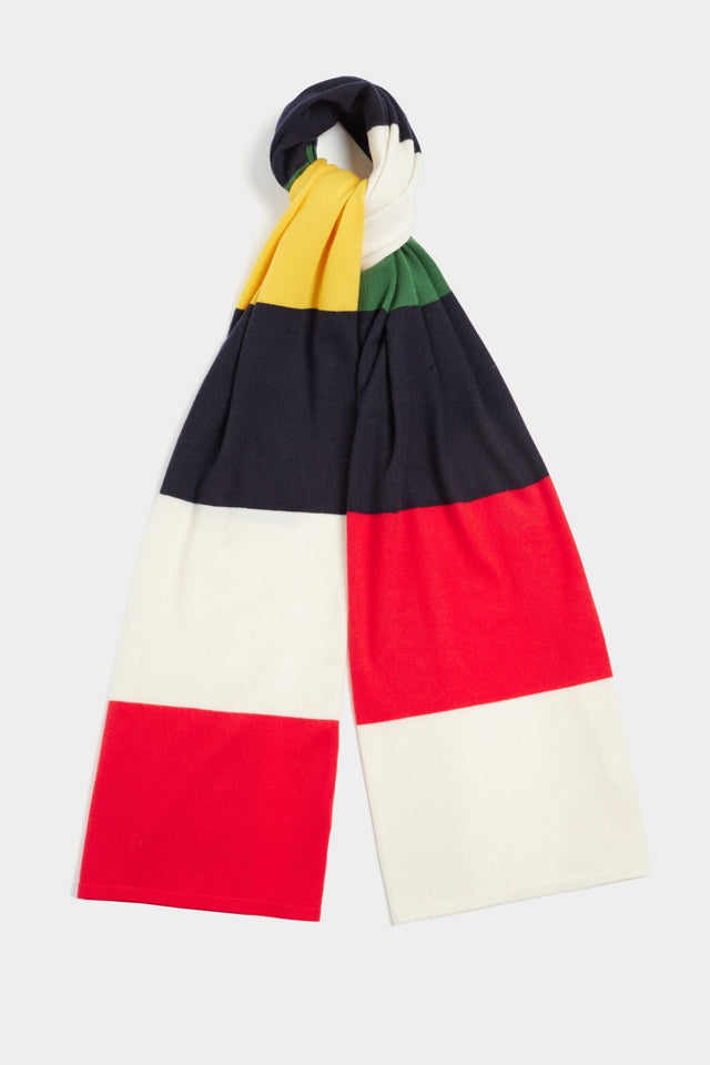 Navy Colour Block Scarf image 1