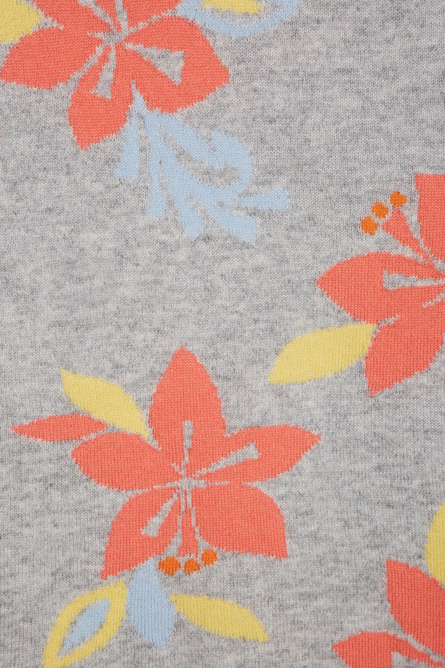 Grey Hibiscus Knot Stitch Sweater image 5