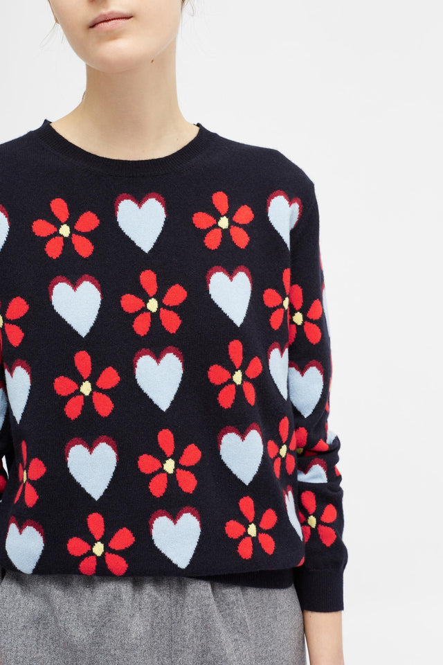 Navy All Over Carmen Sweater image 4