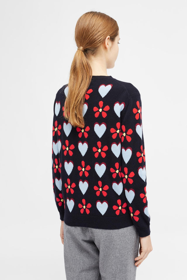 Navy All Over Carmen Sweater image 5