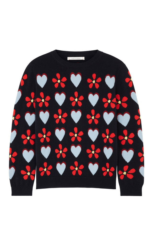 Navy All Over Carmen Sweater image 2