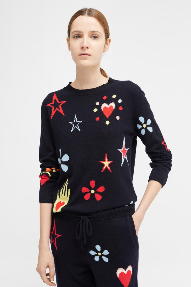 Navy All Over Milagro Sweater image 1