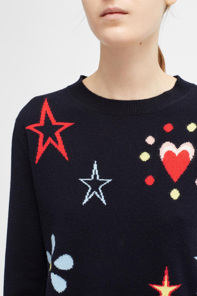 Navy All Over Milagro Sweater image 4