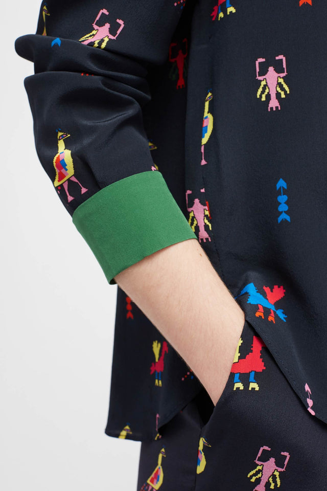 Navy Aztec Classic Shirt image 5