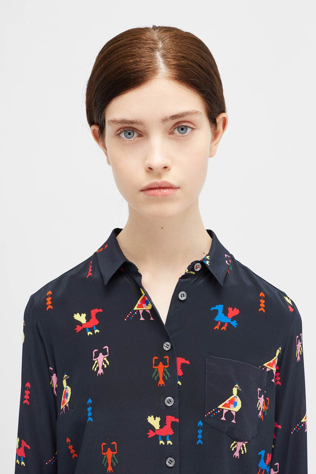 Navy Aztec Classic Shirt image 3