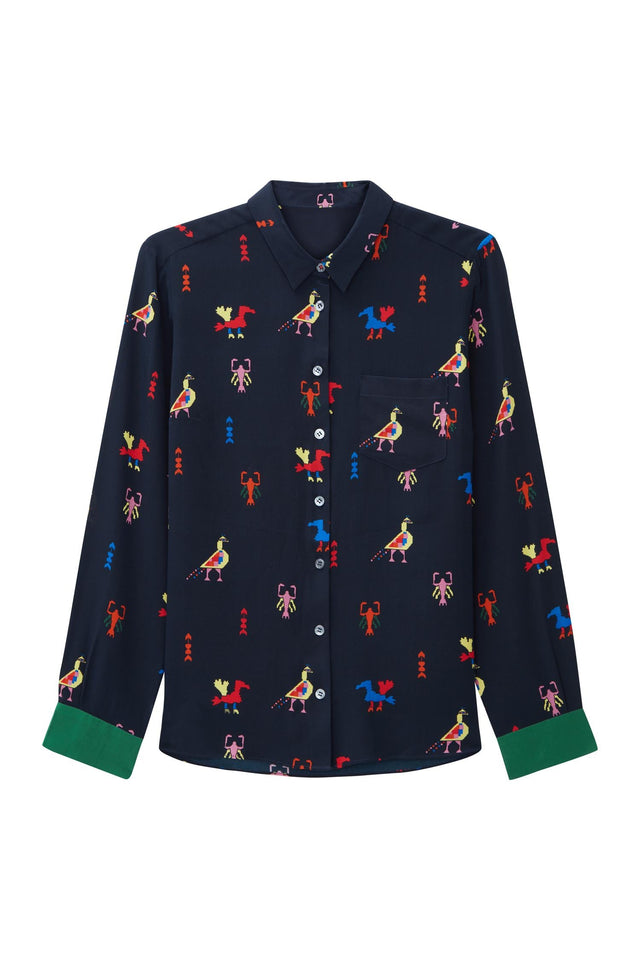 Navy Aztec Classic Shirt image 2