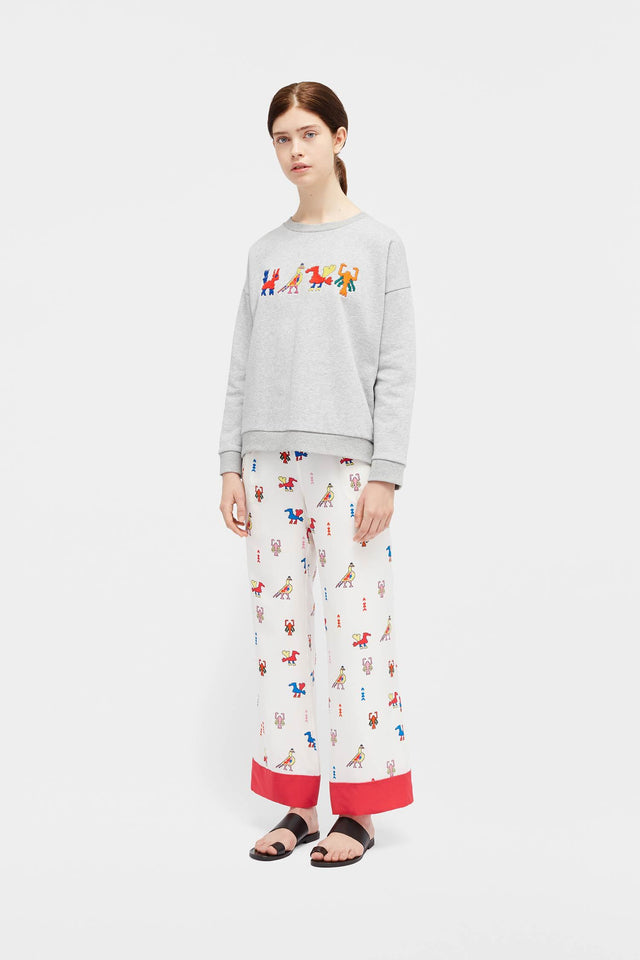 Grey Marl Aztec Sweatshirt image 1