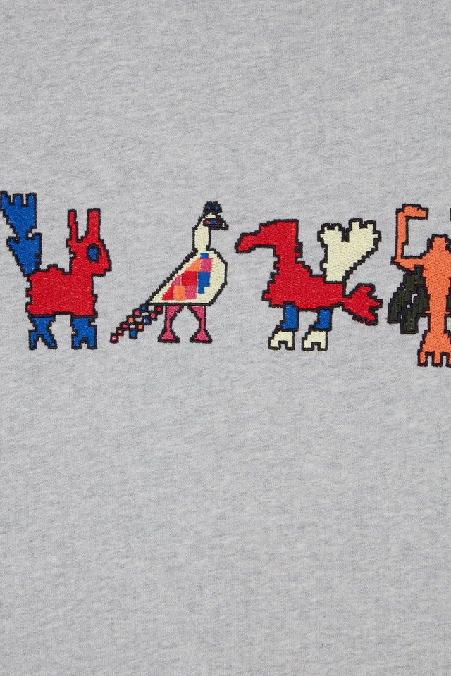 Grey Marl Aztec Sweatshirt image 6