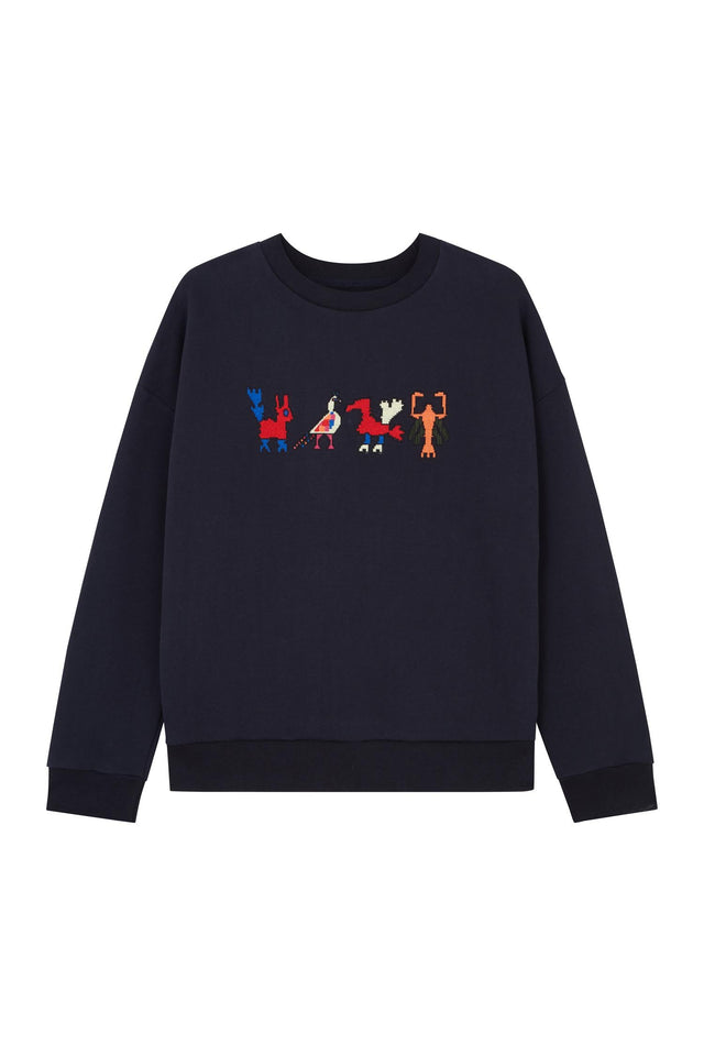 Navy Aztec Sweatshirt image 2