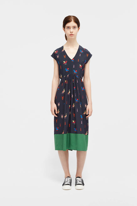 Navy Aztec Tattoo Dress