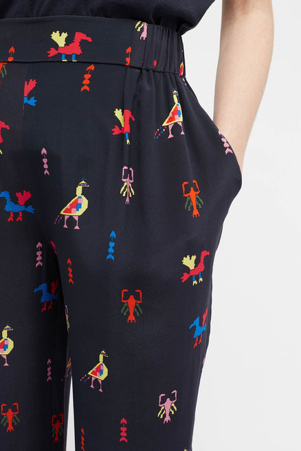 Navy Aztec Tattoo Pant