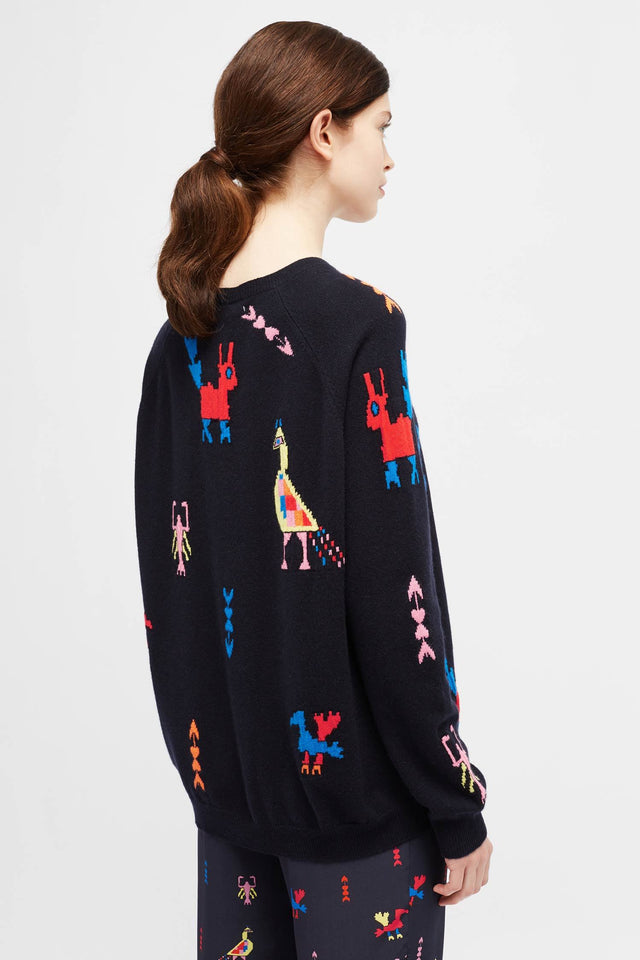 Navy Aztec Tattoo Sweater image 4