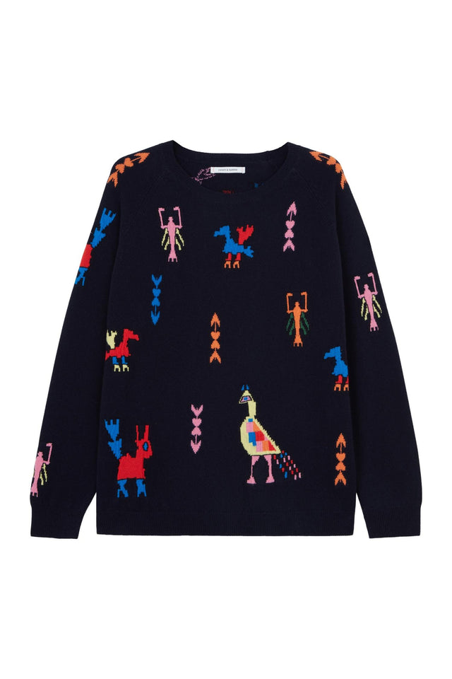 Navy Aztec Tattoo Sweater image 2