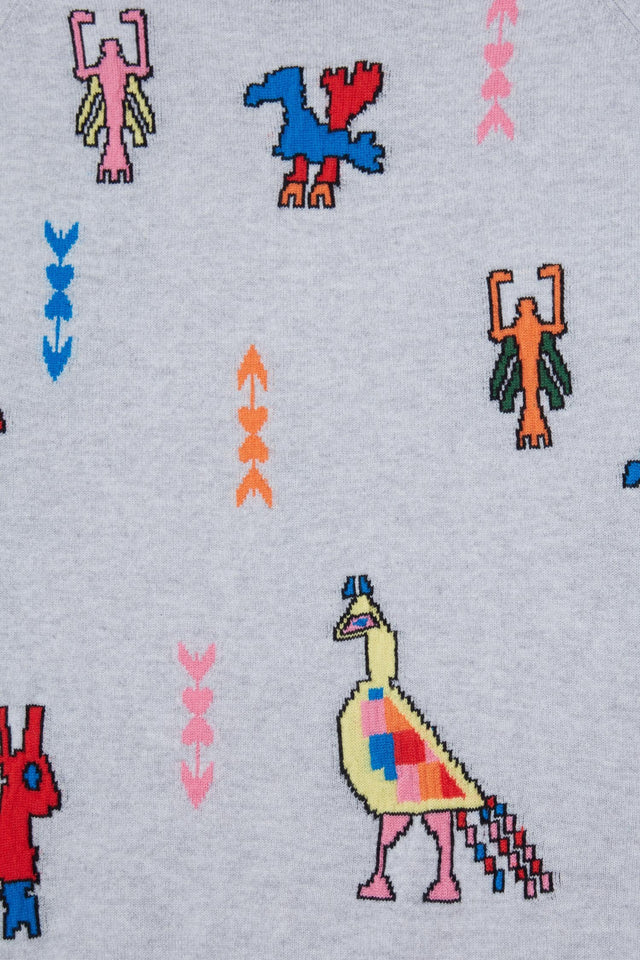 Silver Marl Aztec Tattoo Sweater image 7