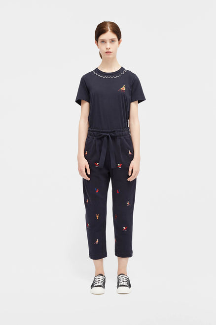 Navy Aztec Track Pants