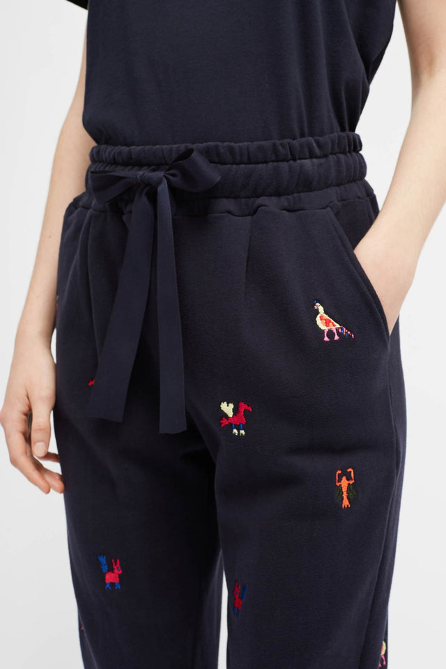 Navy Aztec Track Pants image 5