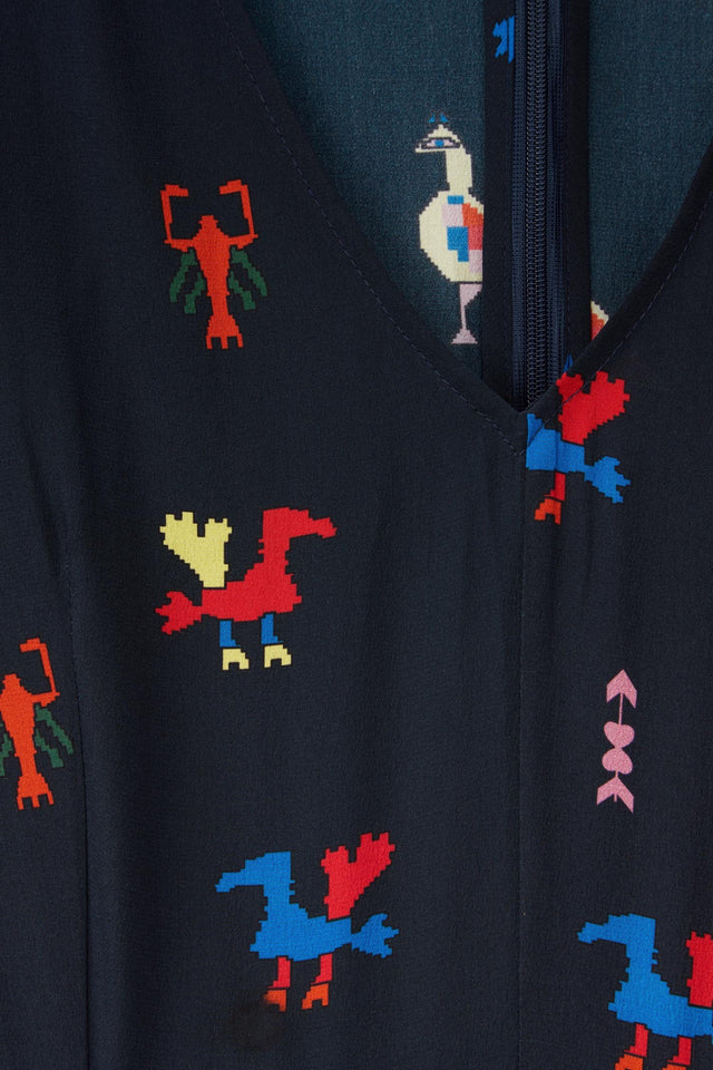 Navy Aztec Tattoo Dress image 6