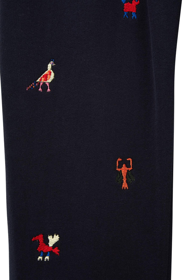 Navy Aztec Track Pants image 6