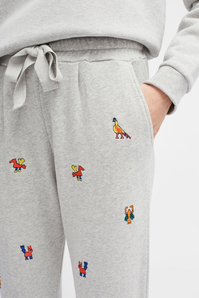 Grey Aztec Track Pants image 5