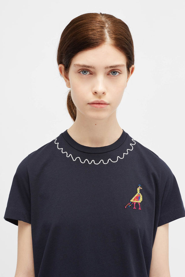 Navy Aztec T-Shirt image 1