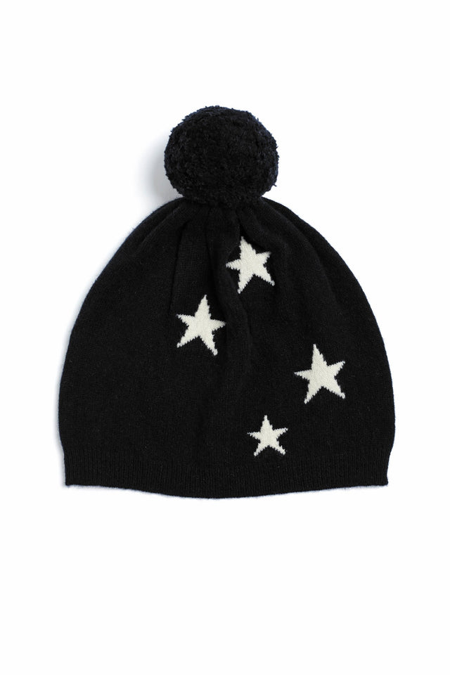 Black Cashmere Star Hat image 2