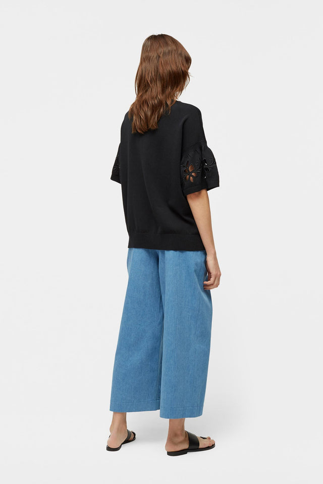 Black Flower Cut Out Top image 3