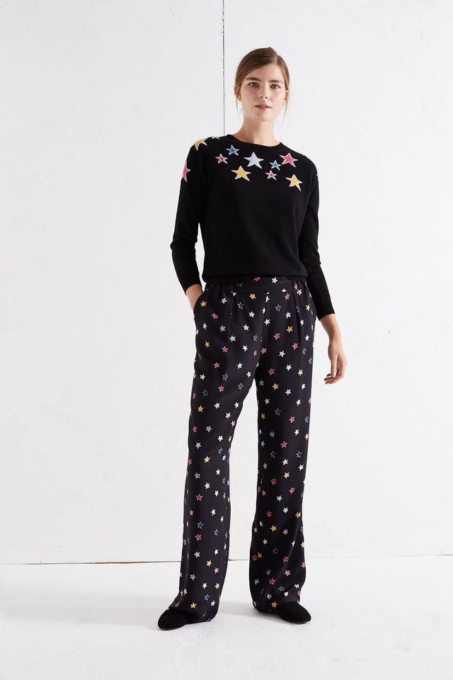 Black Stardust Lurex Cashmere Sweater image 3