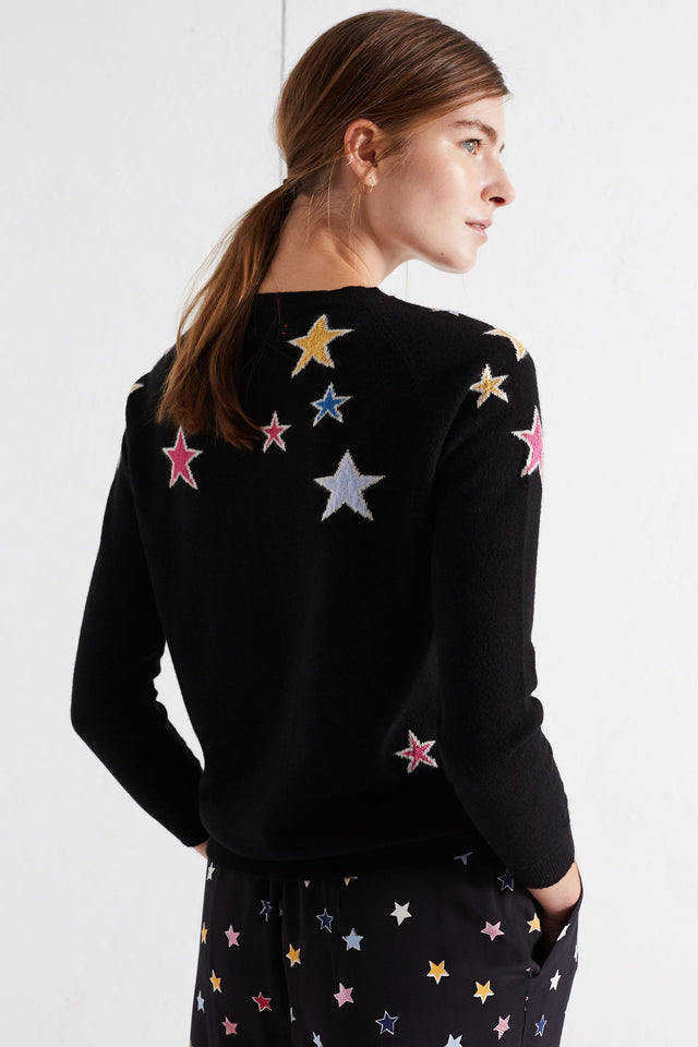 Black Stardust Lurex Cashmere Sweater image 4
