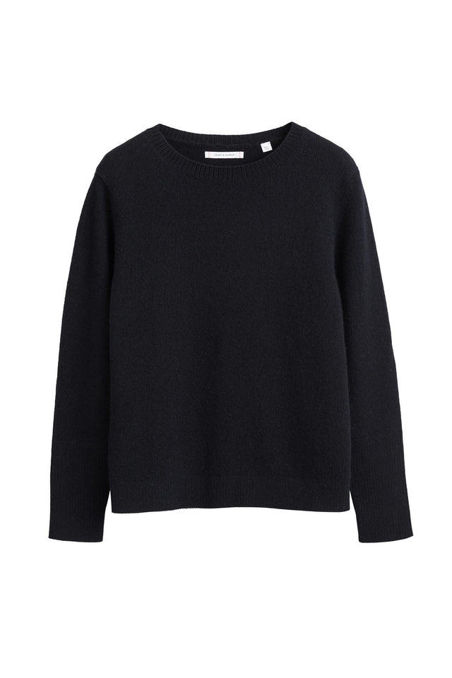 Black Cashmere Boxy Sweater image 2