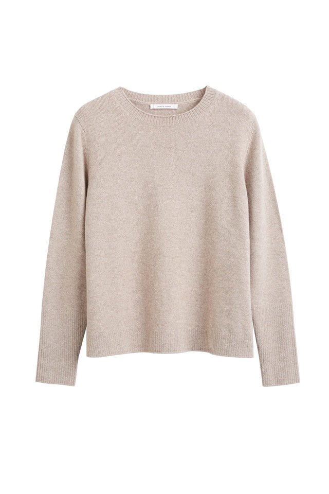 Oatmeal Cashmere Boxy Sweater image 2