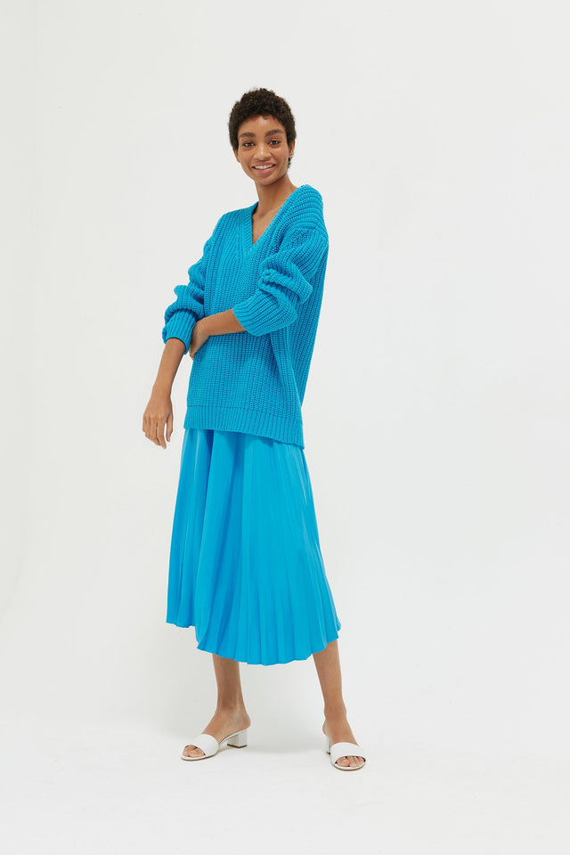 Blue Le Soir V Neck Sweater image 5