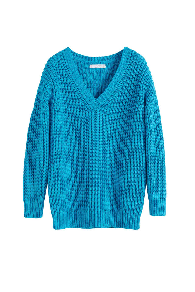 Blue Le Soir V Neck Sweater image 2