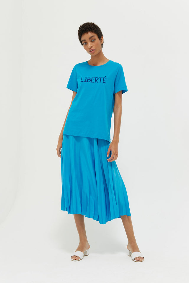 Blue Liberté Organic Jersey T-Shirt image 5