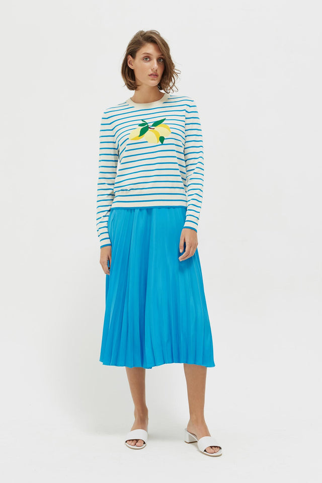 Blue Stripe Lemon Sweater image 3
