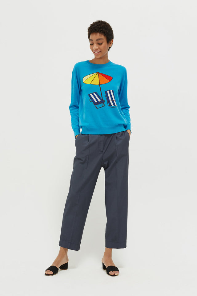 Blue Sunbed Cashmere Sweater image 4