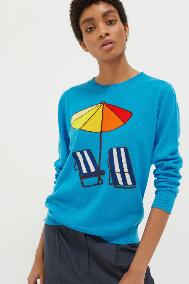 Blue Sunbed Cashmere Sweater image 1