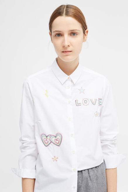 White Carmen Love Shirt
