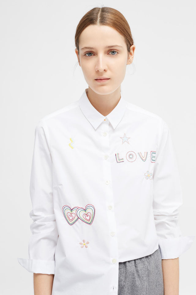 White Carmen Love Shirt image 1