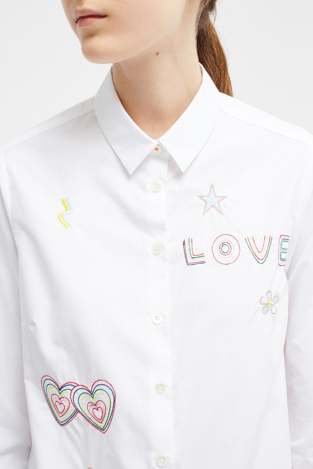 White Carmen Love Shirt image 5