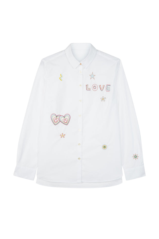 White Carmen Love Shirt image 3