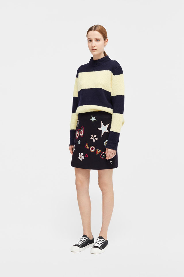 Navy Carmen Love Skirt image 1