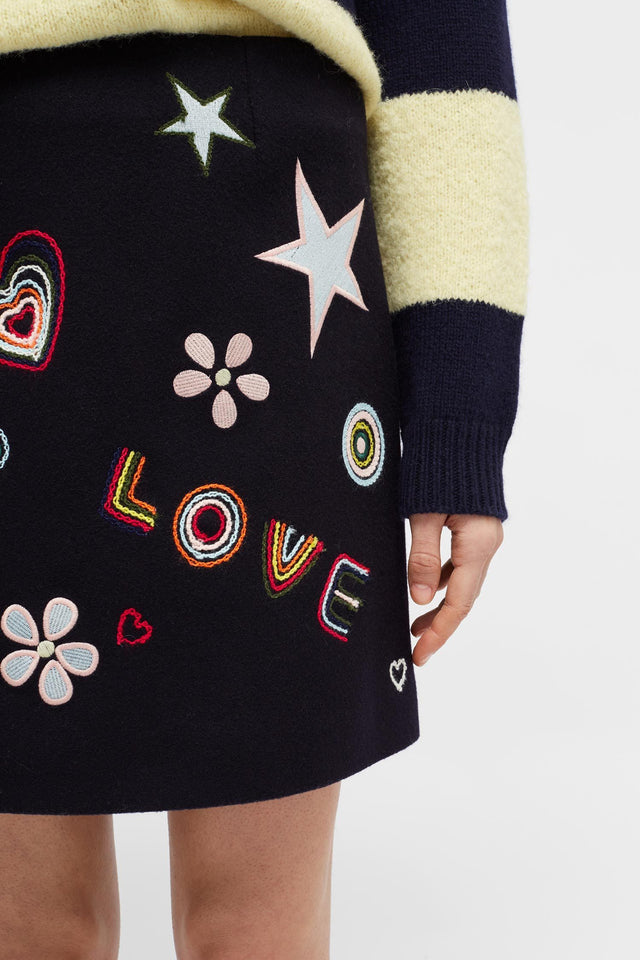 Navy Carmen Love Skirt image 4