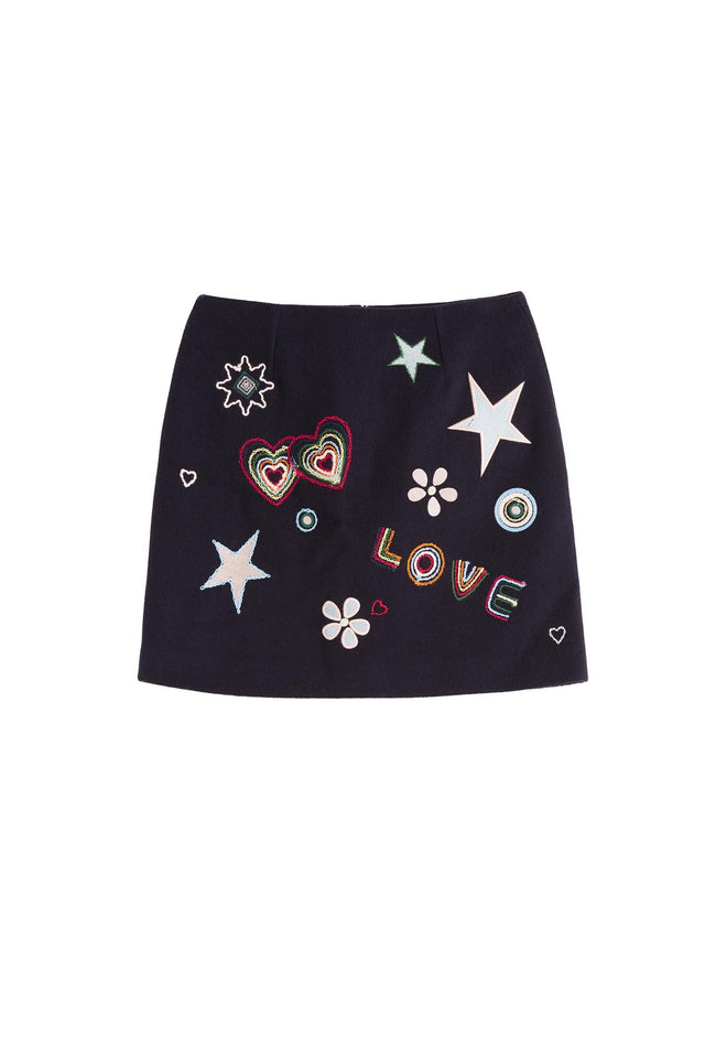Navy Carmen Love Skirt image 2